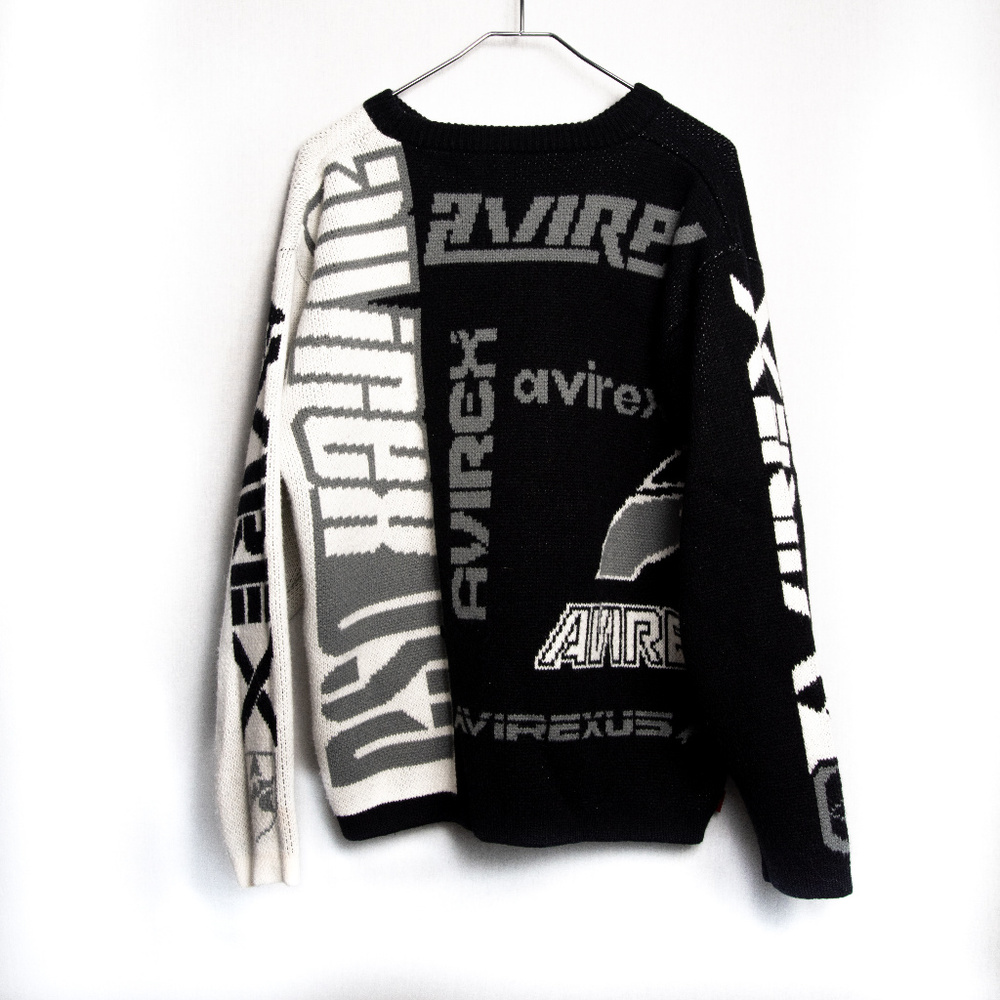 Vintage Avirex Sweater Wool Cable Knit  90s Style